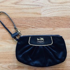 Coach black wristlet/small purse